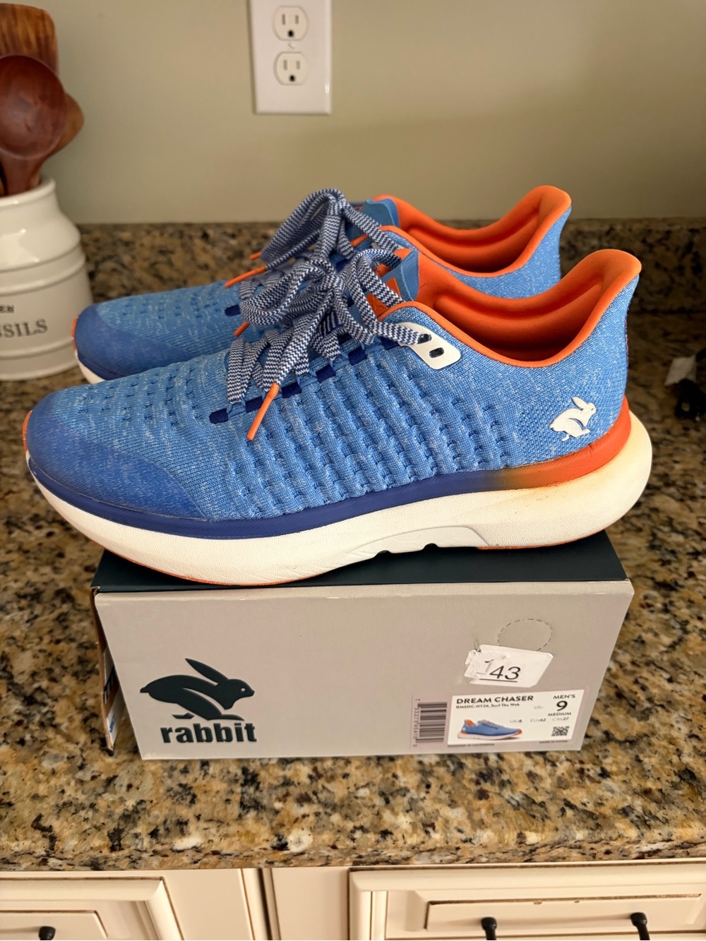 Rabbit Dream Chaser Blue and Orange Sneakers